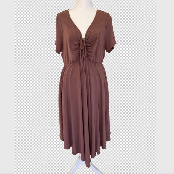 Torrid Supersoft Mauve Midi Dress – Size 2X - Picture 1 of 4
